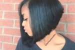 Short Stacked Bob Hairstyle For African American Women With Straight Hair 3