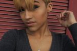 Short Straight Hairstyle For Black Women 8