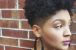 Faded Natural Curly Hairstyle For Black Women 9