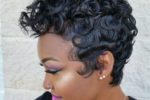 Curly Pixie Haircut Style For Black Women 10