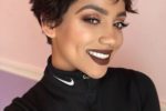 Curly Pixie Haircut Style For Black Women 9