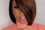 Short Stacked Bob Hairstyle For African American Women With Straight Hair 8