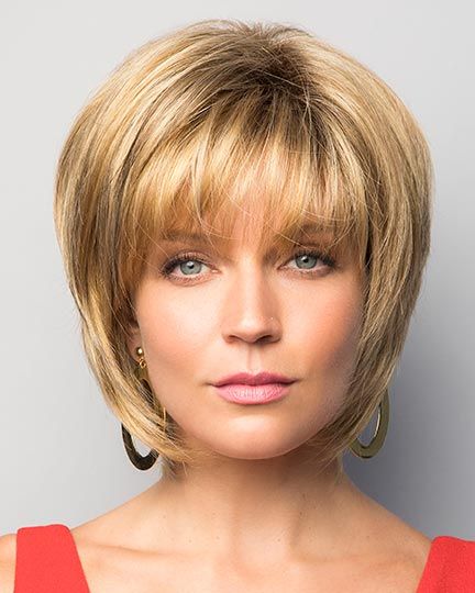 15 Medium Hairstyles for Women Over 40 that Looks Pretty (Updated 2022) Fluffy-bangs-with-chin-length-hairstyle
