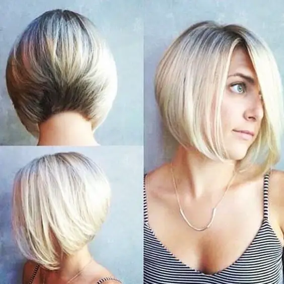 15 Medium Hairstyles for Women Over 40 that Looks Pretty (Updated 2022) Sassy-inverted-bob-hairstyle