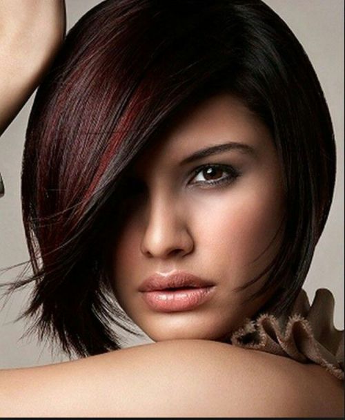Options for Short Black Hairstyles 2016 bob-hair-cut-burgundy-highlight-style-3