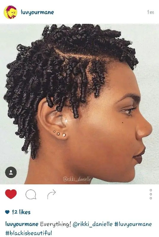 Short Black Haircuts that Best to Try! finger_coils_2