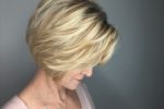 Side Parted Blonde Balayage Bob Hairstyles 1