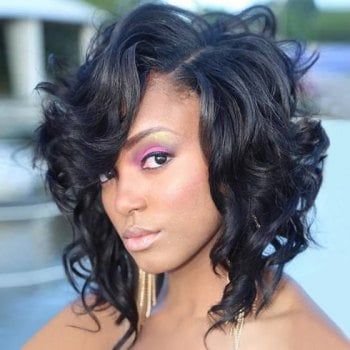 Big wavy bob hairstyle that fit best on african american women - Short ...