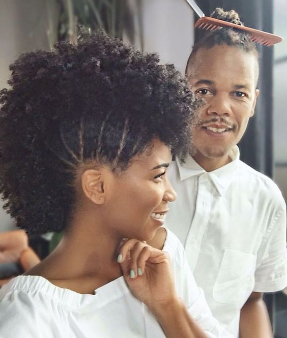 cool frohawk you can try with your natural hair
