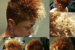 Apply Blonde Color Or Caramel Highlights To Your Curly Mohawk