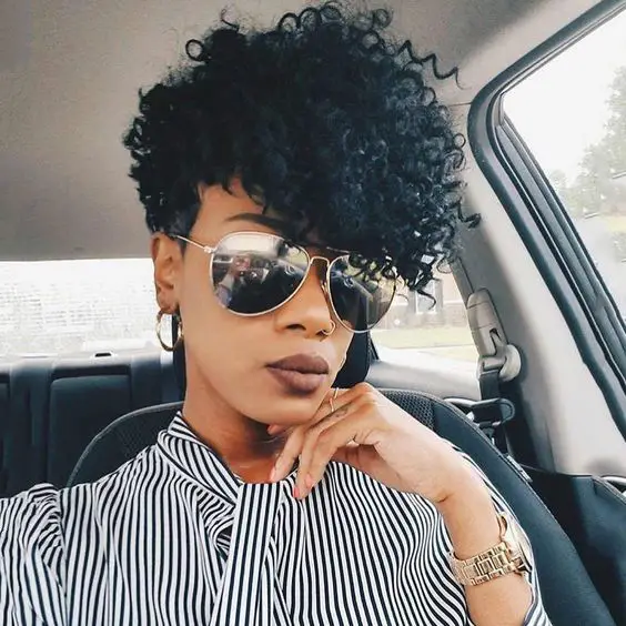 Enchanting Short Curly Hairstyles for Older African American Women in 2022 Angled-curly-pixie