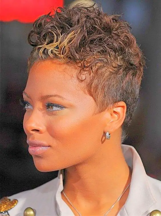 Enchanting Short Curly Hairstyles for Older African American Women Curly-pompadour