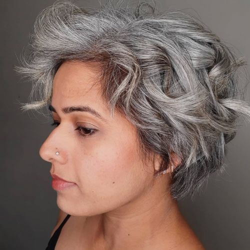 15 Trendy Short Hairstyles for Women with Gray Hair Sassy-gray-haircut-with-texture