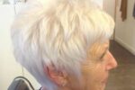 Tapered Gray Pixie With Textured Crown