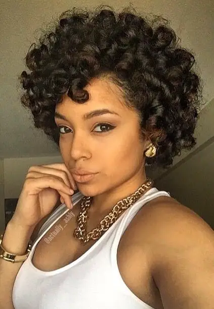 African American Short Spiral Curl Hairstyles