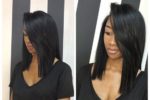 Beautiful Long Bob Hairstyle For Black Women
