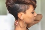 Beautiful Mohawk Thick Hairstyle For Black Women