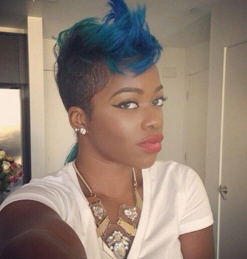 colored mohawk hairstyle