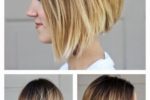 Inverted Short Bob Hairstyle With Ombre