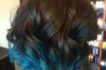 Inverted Short Bob Style With Ombre For Women Blue Ombre