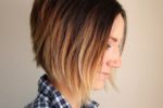 Inverted Short Bob Style With Ombre For Women With Thin Hair