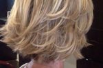 Layered Lob Hairstyle For Older Women