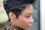 Spiky Black Short Hair For African American Women