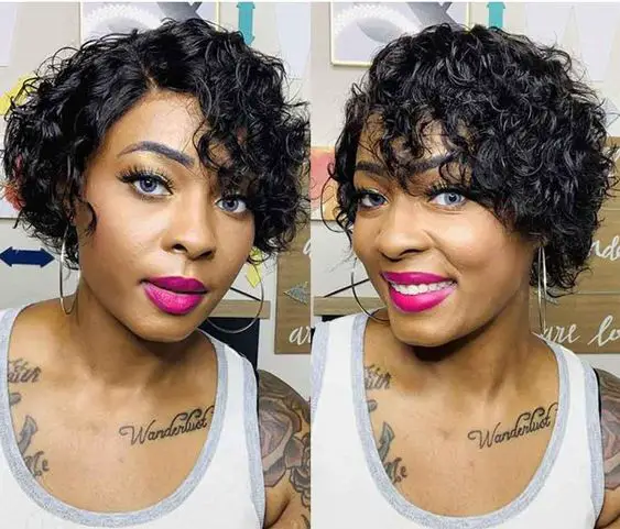 15 Glamour Short Curly Bob Hairstyles for Older Black Women (Updated 2022) Choppy-layered-bob-1