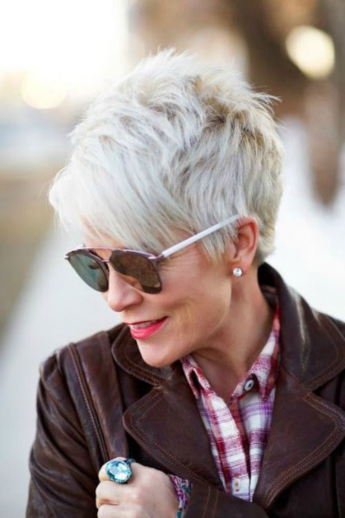 50 Trendy Formal Short Hairstyles for Older Women Choppy-pixie-cuts