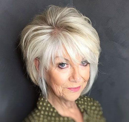 30 Charming Short Straight Hairstyles for Older Women (Updated in 2022) Choppy-shaggy-bob-2