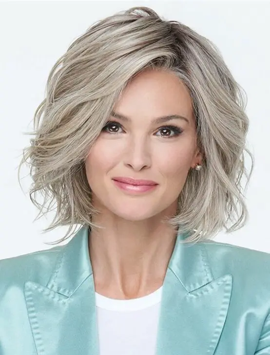 50 Formal Short Hairstyles for Older Women (Updated in 2022) Grey-rounded-bob-weave2-e1626686992610