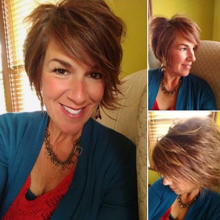 15 Attractive Inverted Bob Hairstyles for Older Women (Updated in 2022) Layered-inverted-wavy-pixie-bob