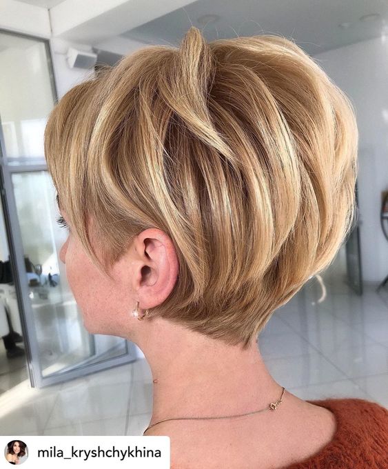 50 Trendy Formal Short Hairstyles for Older Women Layered-wedge-haircut2