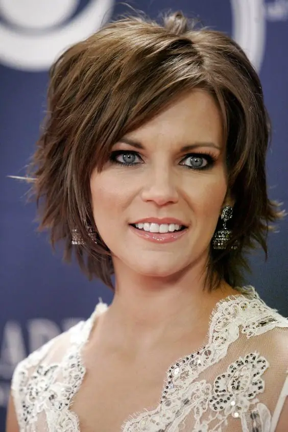 30 Charming Short Straight Hairstyles for Older Women (Updated in 2022) Mid-length-layered-hairstyle
