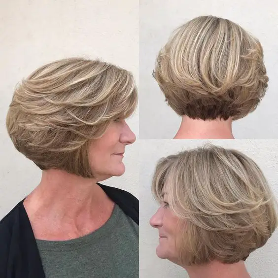 50 Trendy Formal Short Hairstyles for Older Women Soft-layered-wedge