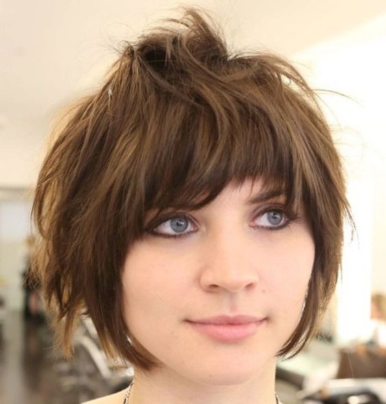 Here are 20 Best Short Haircuts for Straight Hair (Updated 2022) Stacked-shaggy