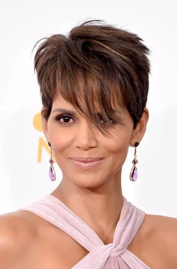 30 Charming Short Straight Hairstyles for Older Women (Updated in 2022) Textured-pixie-cut