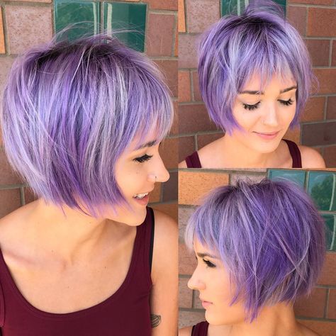20 Appealing Short Edgy Haircuts for Women in 2022 Textured-wedge-bob