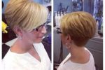 Beautiful Angled Wedge Haircut For Older Women