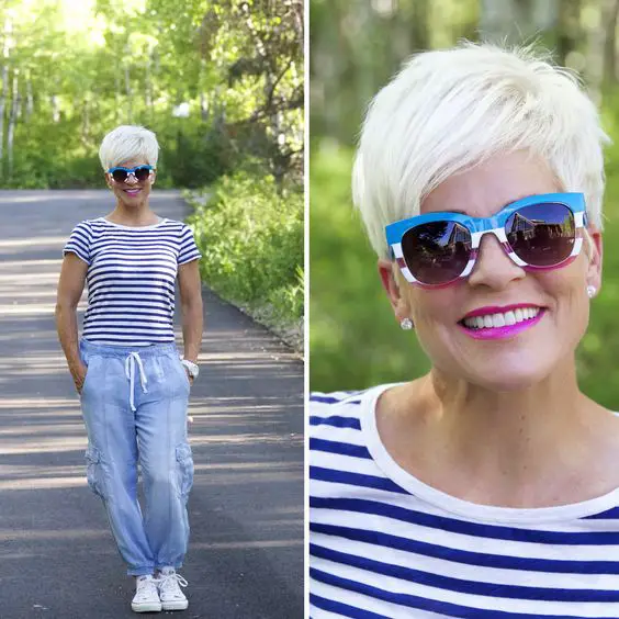 look stylish even when you are over 60 with short hair