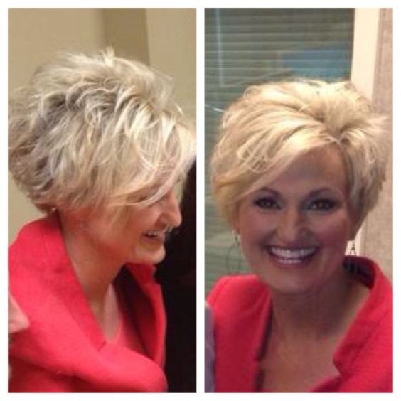 messy layered wedge haircut for women over 60