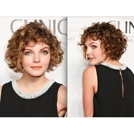 modern shag haircut for older women with curly hair