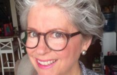 55+ Short Hairstyles for Women Over 60 with Glasses soft-curly-hairstyle-for-older-women-with-glasses-235x150