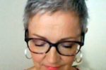 Very Short Haircut For Over 60 Women With Grey Hair And Glasses
