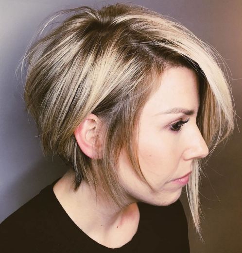60 Excellent Short Hairstyles for Round Faces to Look Stunning A-line-shaggy-pixie-bob