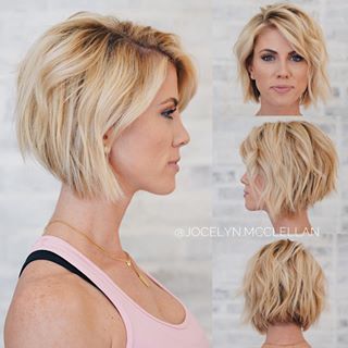 60 Excellent Short Hairstyles for Round Faces to Look Stunning Choppy-wedge-bob