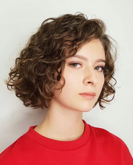 Effortless Short Layered Hairstyles for Ladies to Look Beautiful Classic-Curly-French-Bob-2
