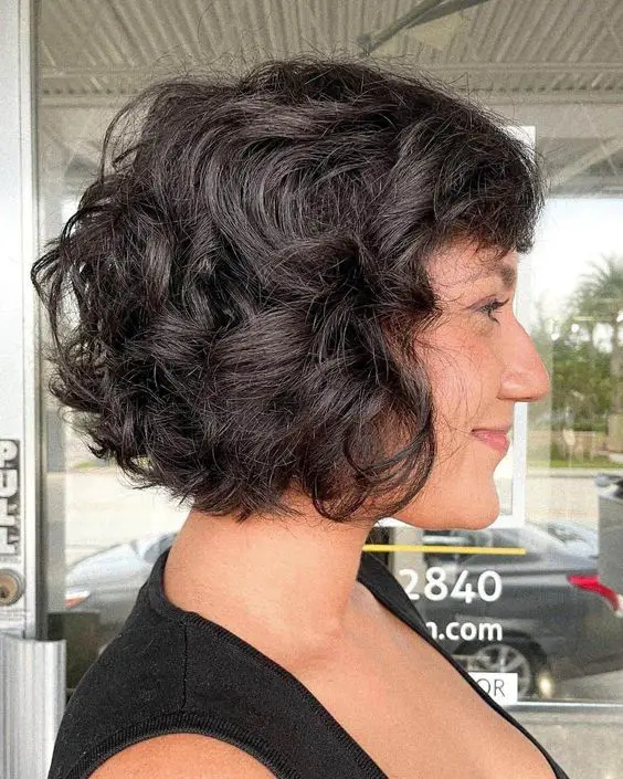 Effortless Short Layered Hairstyles for Ladies to Look Beautiful Classic-Curly-French-Bob