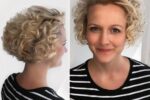 Curly Stacked Wedge Hairstyle