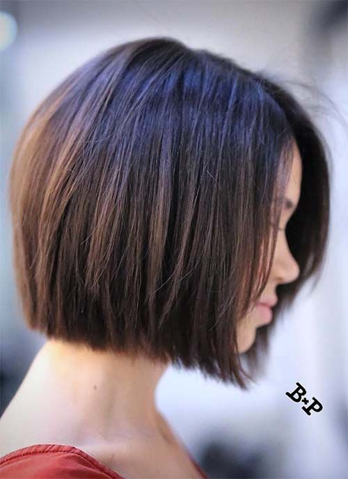 Effortless Short Layered Hairstyles for Ladies to Look Beautiful Layered-Blunt-Bob-2